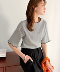 tシャツ 半袖 配色を効かせて、“普通”をアッ...の詳細画像3
