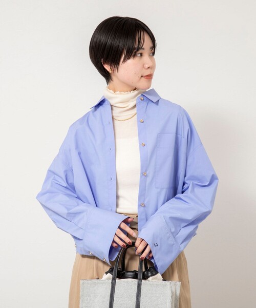 ブラウス シャツ MY STANDARD ショートシャツ レディースの画像