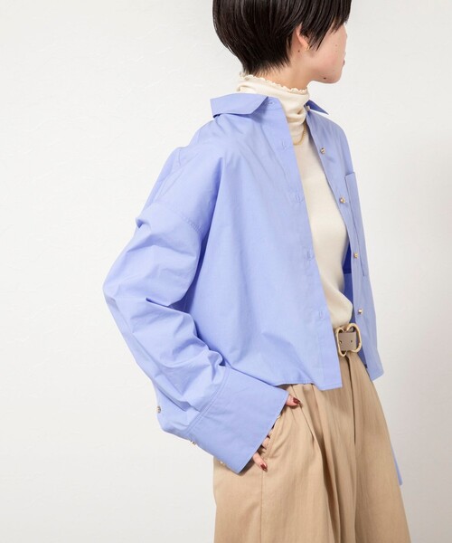 ブラウス シャツ MY STANDARD ショートシャツ レディースの画像