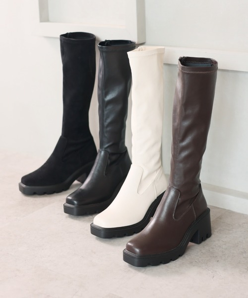 「VIVIAN」 ロングブーツ LL ブラック レディース_画像2