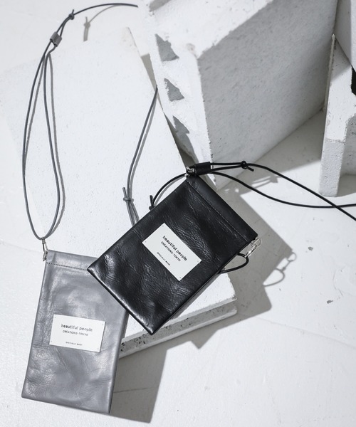 「beautiful people」 ショルダーバッグ FREE グレー レディース_画像9