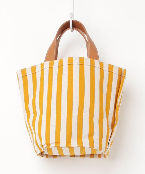 YELLOW LOBSTER ストライプ トートバッグ LUDLOW（ラドロー） ストライプ柄ハンドバッグ - イエロー レディース