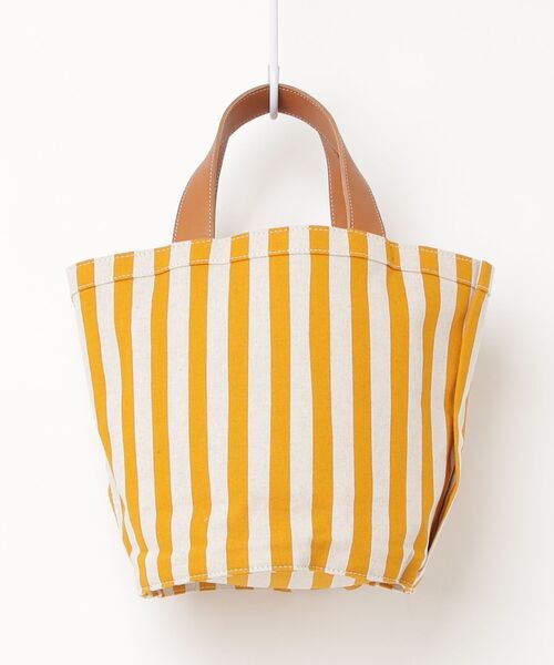 LUDLOW（ラドロー） ストライプ柄ハンドバッグ - イエロー レディース