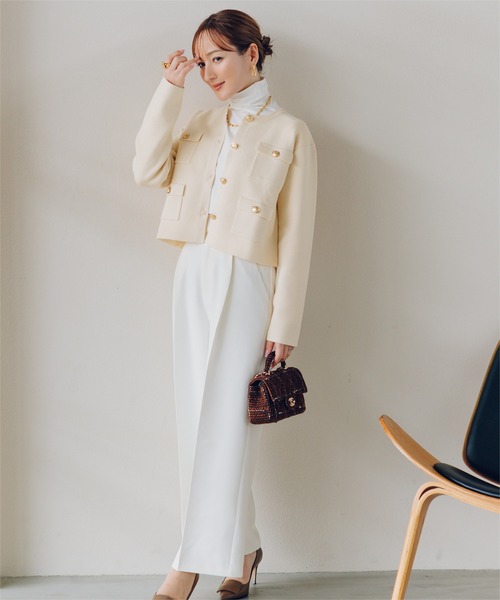 「ur's」 ニットカーディガン L グレー系その他 レディース_画像3