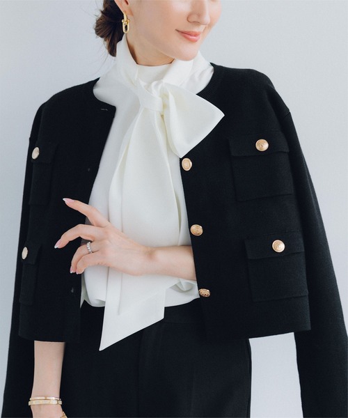 「ur's」 ニットカーディガン L グレー系その他 レディース_画像9