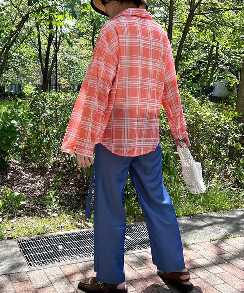 「Auntie Rosa」 長袖シャツ MEDIUM ホワイト レディース_画像4