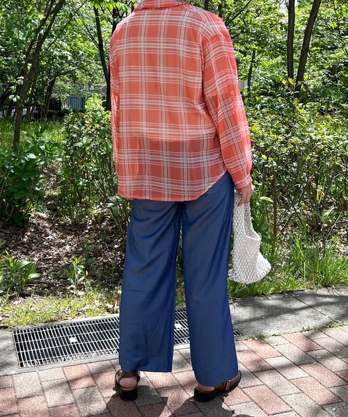 「Auntie Rosa」 長袖シャツ MEDIUM ホワイト レディース_画像5