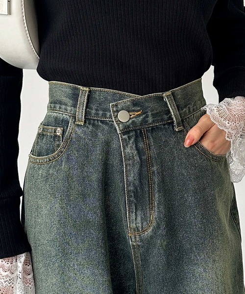 「GeeRA」 デニムパンツ X-LARGE ネイビー レディース_画像9