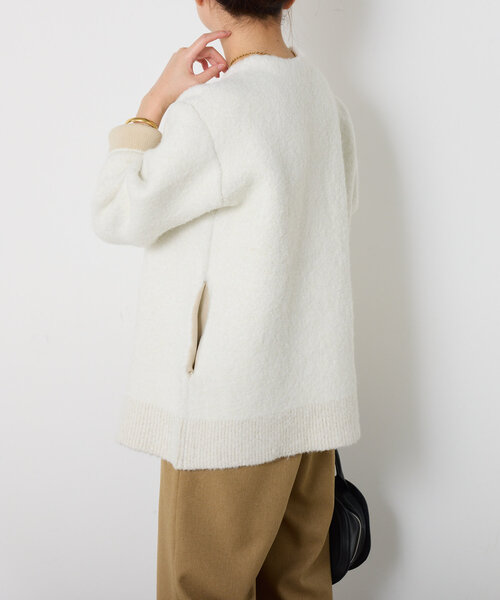 「COLLAGE GALLARDAGALANTE」 ニットカーディガン FREE チャコールグレー レディース_画像5