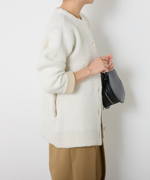 「COLLAGE GALLARDAGALANTE」 ニットカーディガン FREE チャコールグレー レディース_画像7