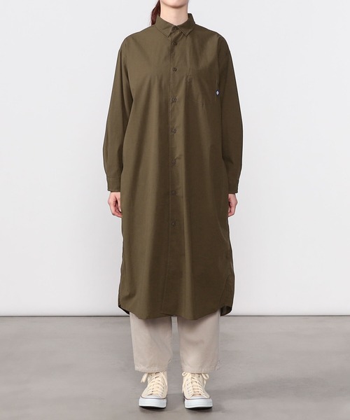 希少超美品！【DANTON/ダントン】シャツワンピース　36 Danton（ダントン） 長袖ワンピース 36 カーキ レディース : ZOZOTOWN