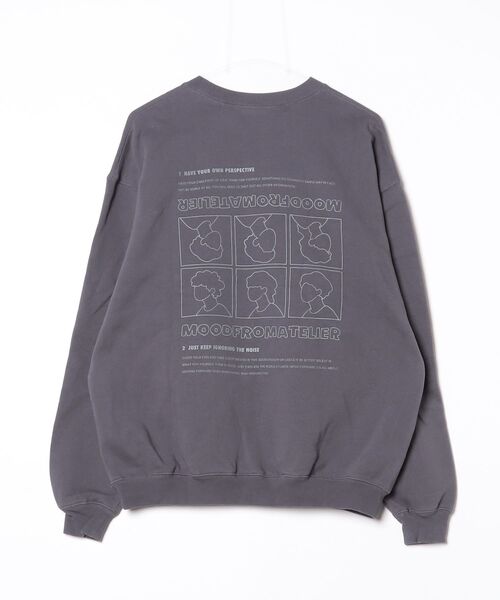 「SCREEN STARS」 ワンポイントスウェットカットソー「CITENコラボ」 L グレー レディース_画像2