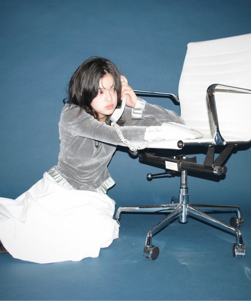 「musubore」 長袖カットソー FREE グレー レディース_画像5