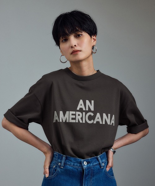 「AMERICANA」 半袖Tシャツ FREE オフホワイト レディース_画像2