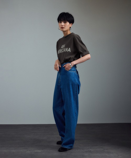「AMERICANA」 半袖Tシャツ FREE オフホワイト レディース_画像4
