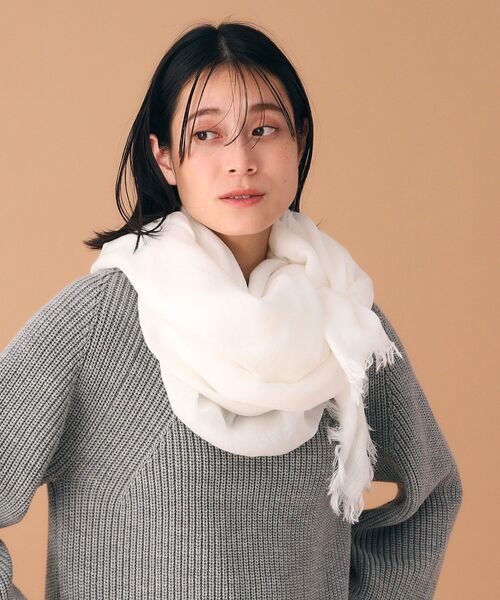 「ASAUCE MELER」 ストール 00 ホワイト レディース_画像7