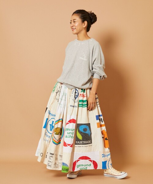 「Freada」 スウェットカットソー ONE SIZE ネイビー レディース_画像3