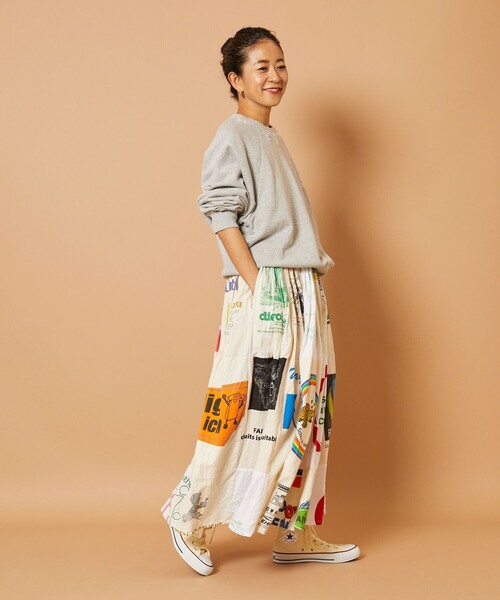 「Freada」 スウェットカットソー ONE SIZE ネイビー レディース_画像5