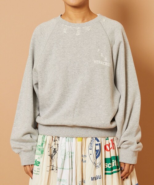 「Freada」 スウェットカットソー ONE SIZE ネイビー レディース_画像7