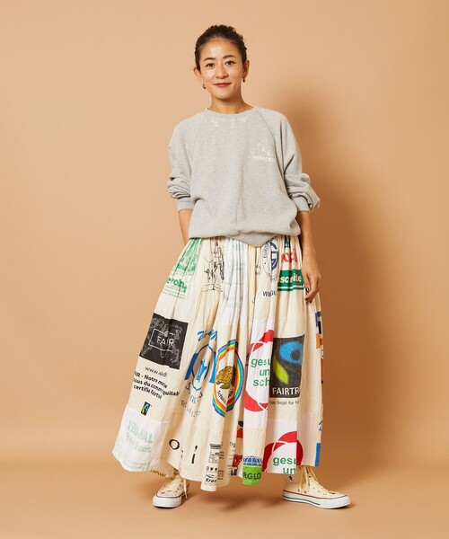 「Freada」 スウェットカットソー ONE SIZE ネイビー レディース_画像8