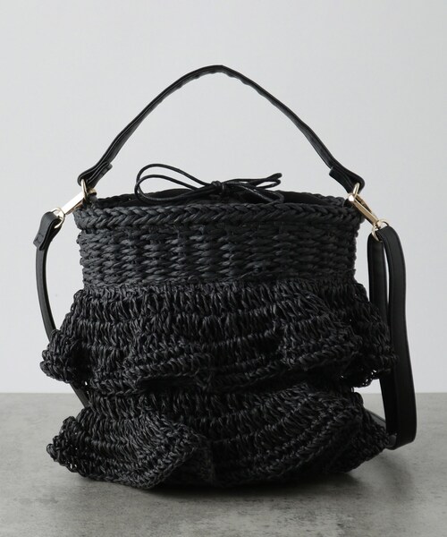 INDIVI GALLEST ハンドバッグ 立体フリル編みバッグ : ZOZOTOWN Yahoo