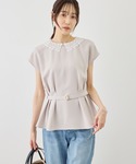 uvカット ブラウス シャツ 襟レースフレンチ...の詳細画像5