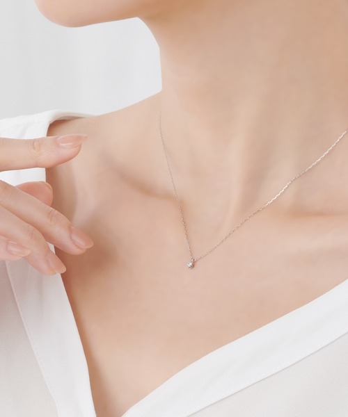 ネックレス Pt950/850 ダイヤモンド ネックレス レディースの画像