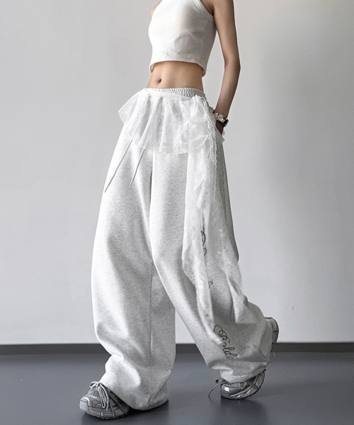 NEW GENTLEMAN ベルト マーニャ アシンメトリー レースベルト レース