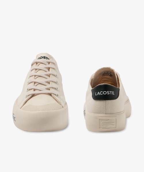 「LACOSTE」 ローカットスニーカー 28.0cm ホワイト×グリーン メンズ_画像5