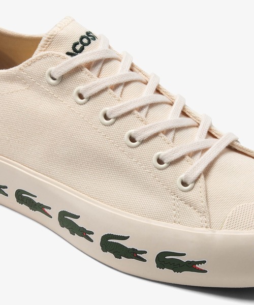 「LACOSTE」 ローカットスニーカー 28.0cm ホワイト×グリーン メンズ_画像6
