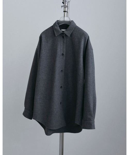 完売品anuke Nep Over Shirts2026ssチャコールグレー anuke 】Nep Over