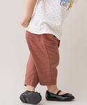 ワイドパンツ パンツ 綿レーヨン8分丈ゆるパン...の詳細画像1