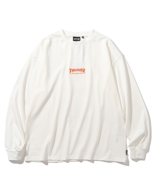 「THRASHER」 長袖Tシャツ LL ホワイト メンズ_画像2