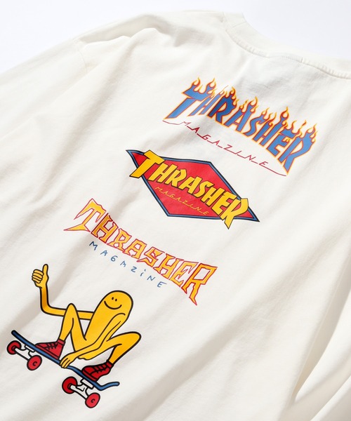 「THRASHER」 長袖Tシャツ LL ホワイト メンズ_画像4