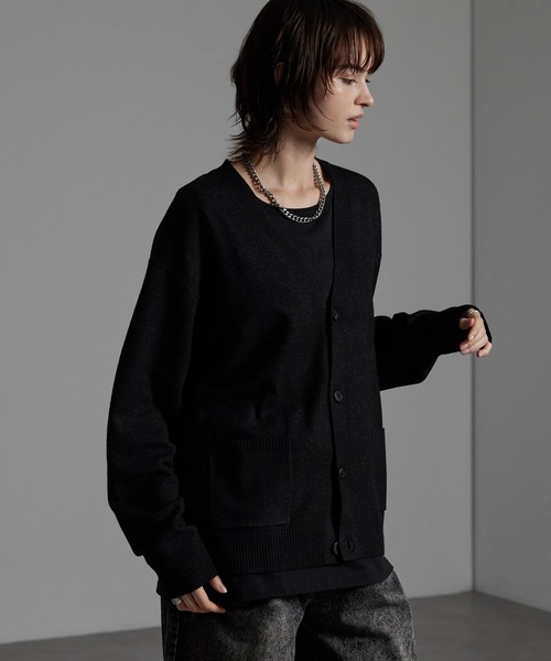 「CIYOT」 ニットカーディガン M ダークブラウン メンズ_画像6