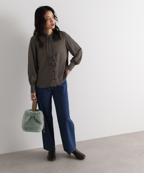 「N.(N. Natural Beauty Basic)」 長袖ブラウス MEDIUM ホワイト レディース_画像3