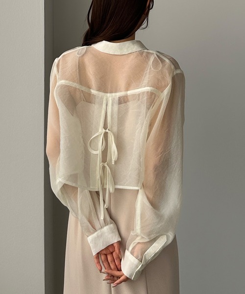 「Louere」 長袖シャツ LARGE ブラック レディース_画像2