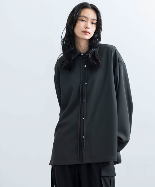 「JUNRED」 長袖シャツ L チャコールグレー メンズ_画像2