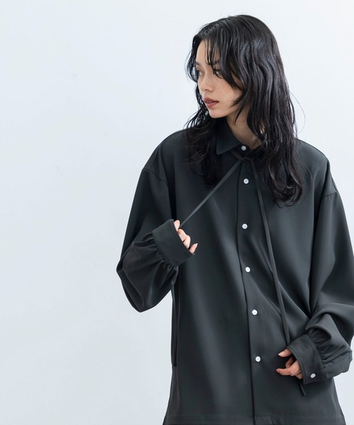 「JUNRED」 長袖シャツ L チャコールグレー メンズ_画像3
