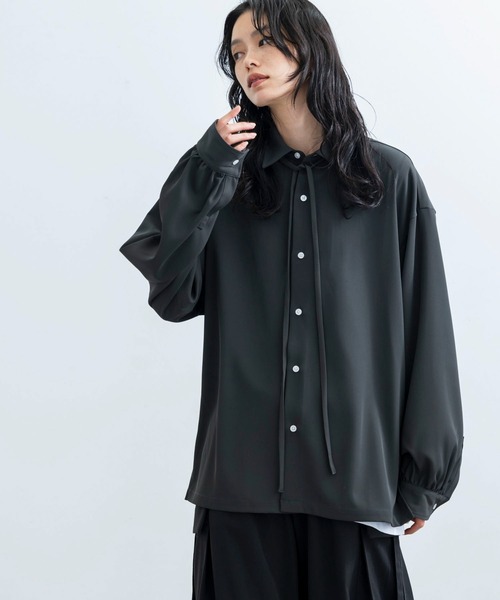 「JUNRED」 長袖シャツ L チャコールグレー メンズ_画像4