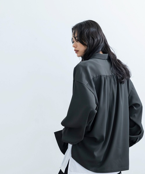 「JUNRED」 長袖シャツ L チャコールグレー メンズ_画像5
