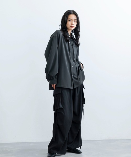 「JUNRED」 長袖シャツ L チャコールグレー メンズ_画像8
