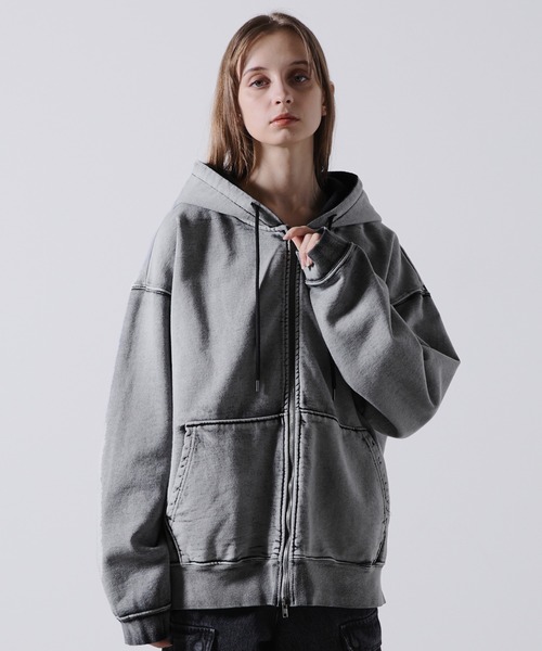 新品未使用　shéller グレー フルジップパーカー CLEL（クレイル） ジップアップパーカー S グレー メンズ : ZOZOTOWN
