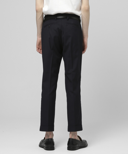 リュクス 綺麗め トレンド スラックス パンツ ROOP TOKYO スラックス 2TUCK WIDE STRAIGHT SLACKS/2タック