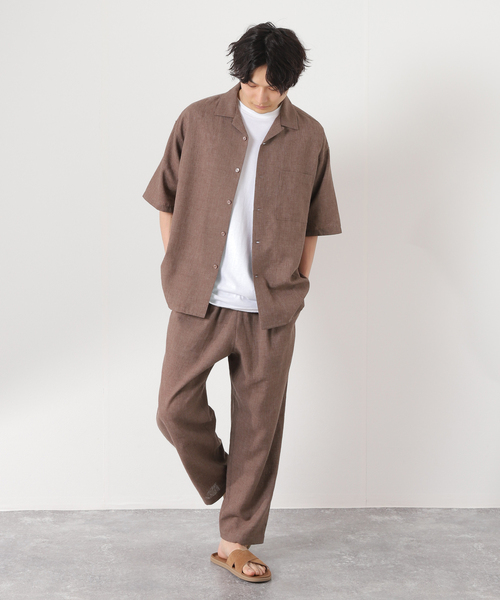 パンツ セミワイド リネンイージーパンツ|ZOZOTOWN |21