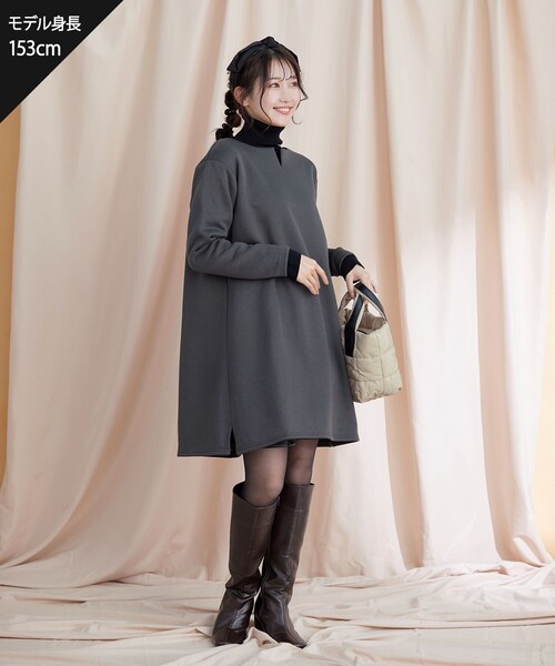 Tiaclasse トレーナー スウェット 「洗える」裏起毛チュニック