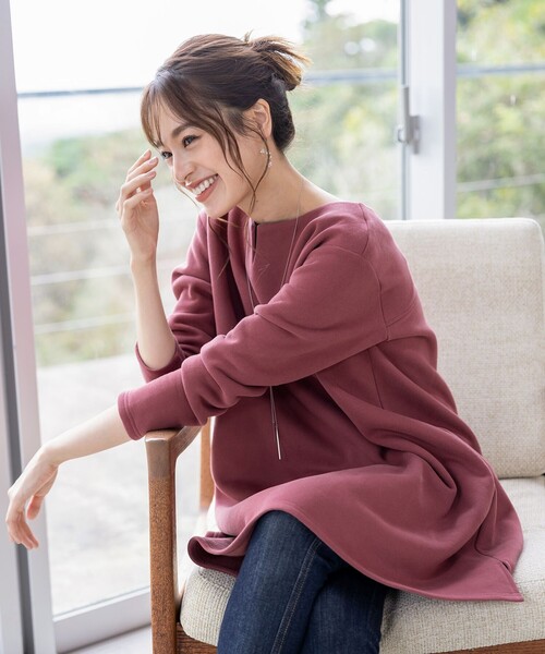 Tiaclasse トレーナー スウェット 「洗える」裏起毛チュニック