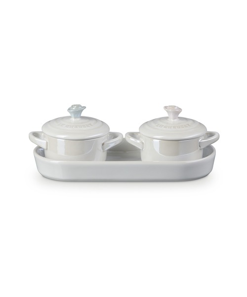 食器 プチ・ローズ ココット・セット ホワイトラスター | Le Creuset