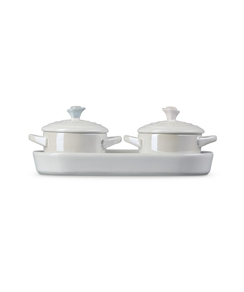 食器 プチ・ローズ ココット・セット ホワイトラスター | Le Creuset | 03