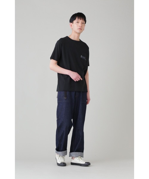 MHL.（エムエイチエル） tシャツ PRINTED COTTON JERSEY メンズ